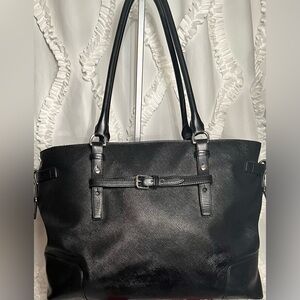 Tumi Black Leather Briefcase